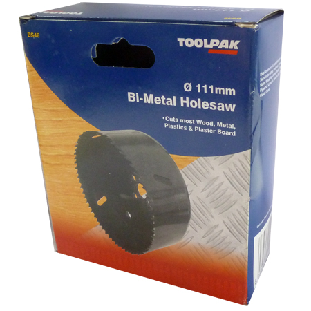 Holesaw Bi- Metal 111mm Toolpak 